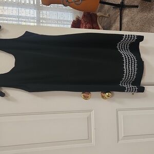 Rena Rowan 80%silk black sheath dress size 12